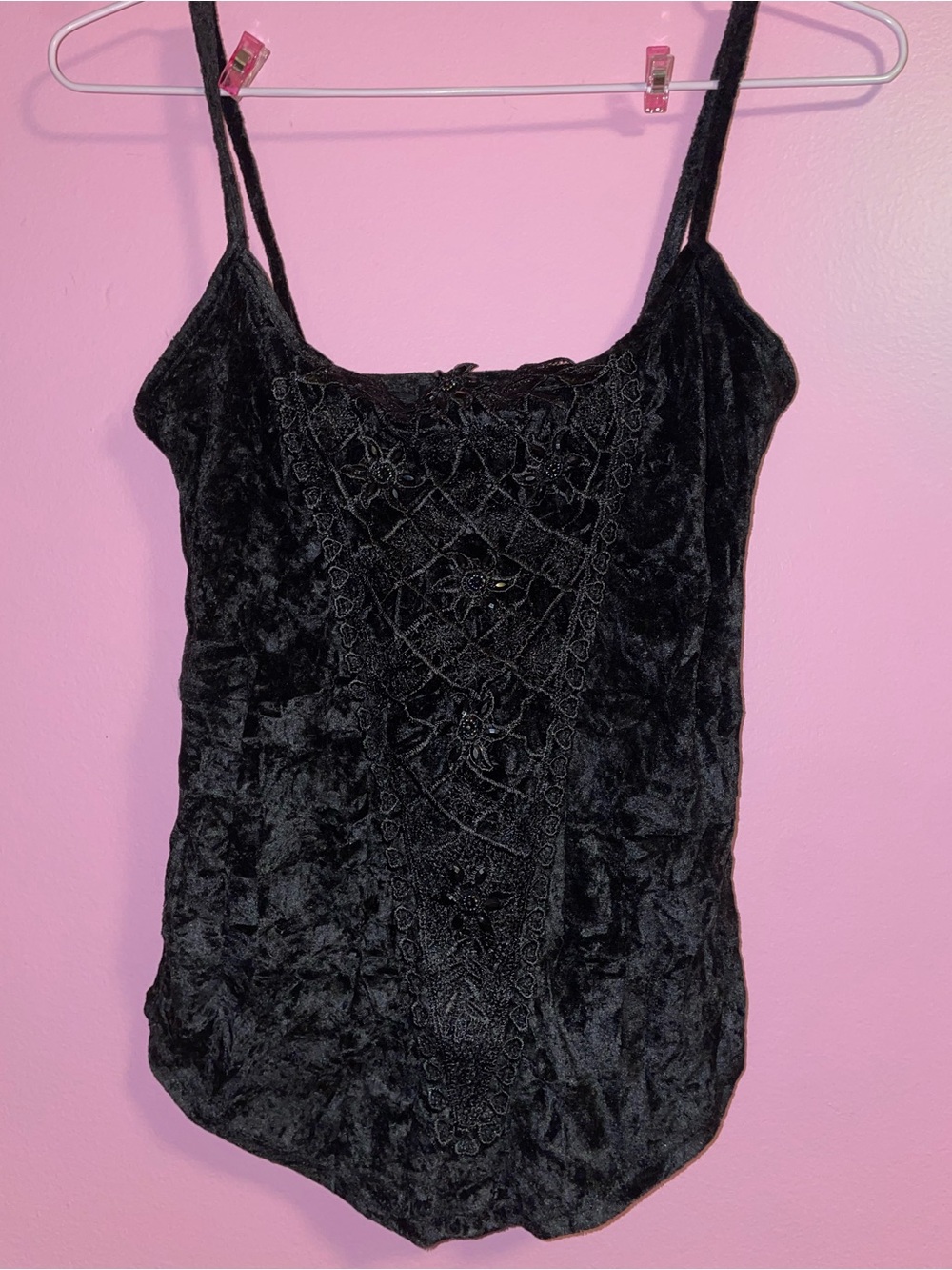 90’s Vintage Velvet Beaded Cami